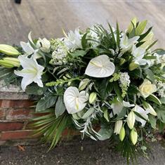 Luxury Lily &amp; Anthurium casket 