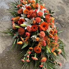 Orange Casket Tribute 