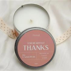 Heartfelt thanks candle 