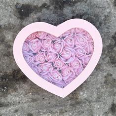 Artificial heart shaped hatbox - Pink 