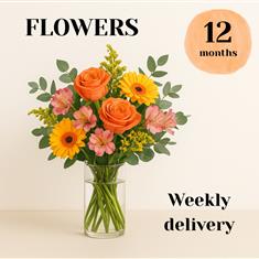 Flower subscription - 12 Months (weekly delivery) 