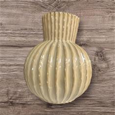 Ribbed ceramic vase 