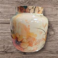 Watercolour floral tin vase 