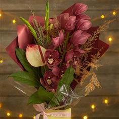 Elegant pink orchid bouquet 