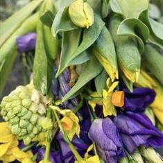 Leave it to the florist - purple, yellow &amp; white 