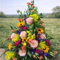 Florist choice basket arrangement - vibrant 