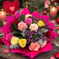 Rainbow romance bouquet 