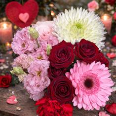 Leave it to the florist Valentines - pinks, reds, whites