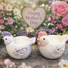 Mother hen egg cups 