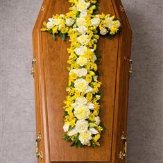 Yellow &amp; white cross 