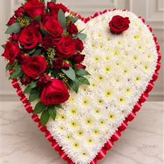 Heart tribute - massed red 